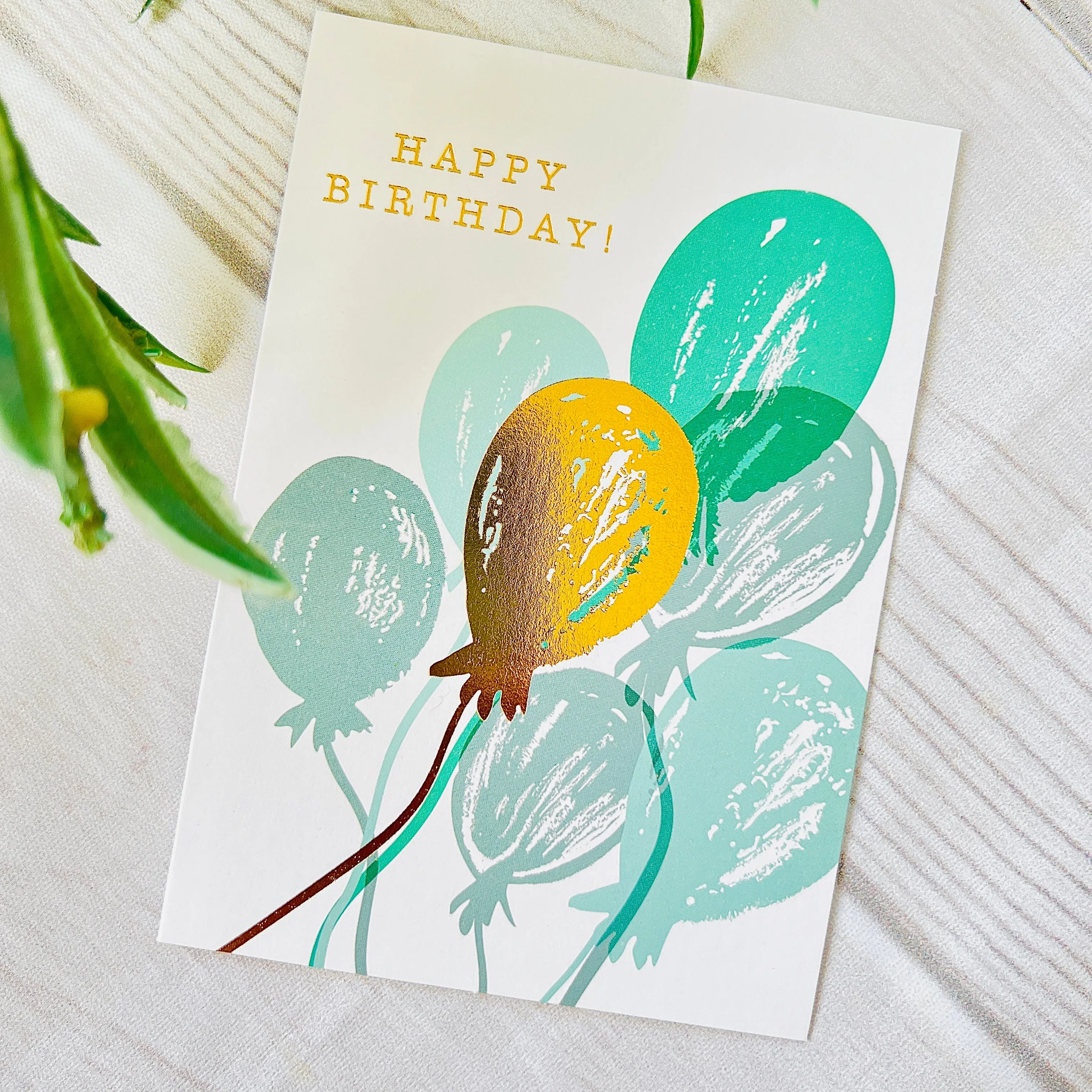 Happy Birthday Greeting Card with Gold Foiling