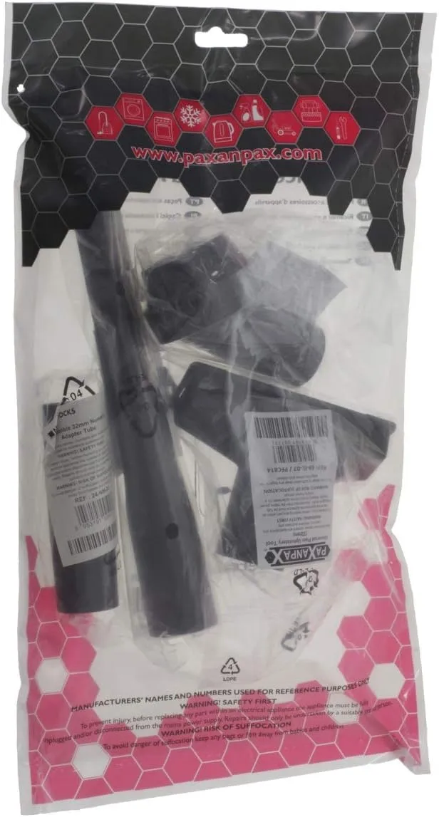 Henry Kit Black Plastic All Purpose, Crevice Tool, Round Dusting Brush Tool & Adapter Tube Accessory Kit (32mm)