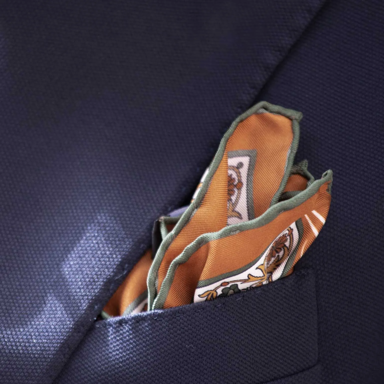 Ibiza - Silk Pocket Square - Terracotta