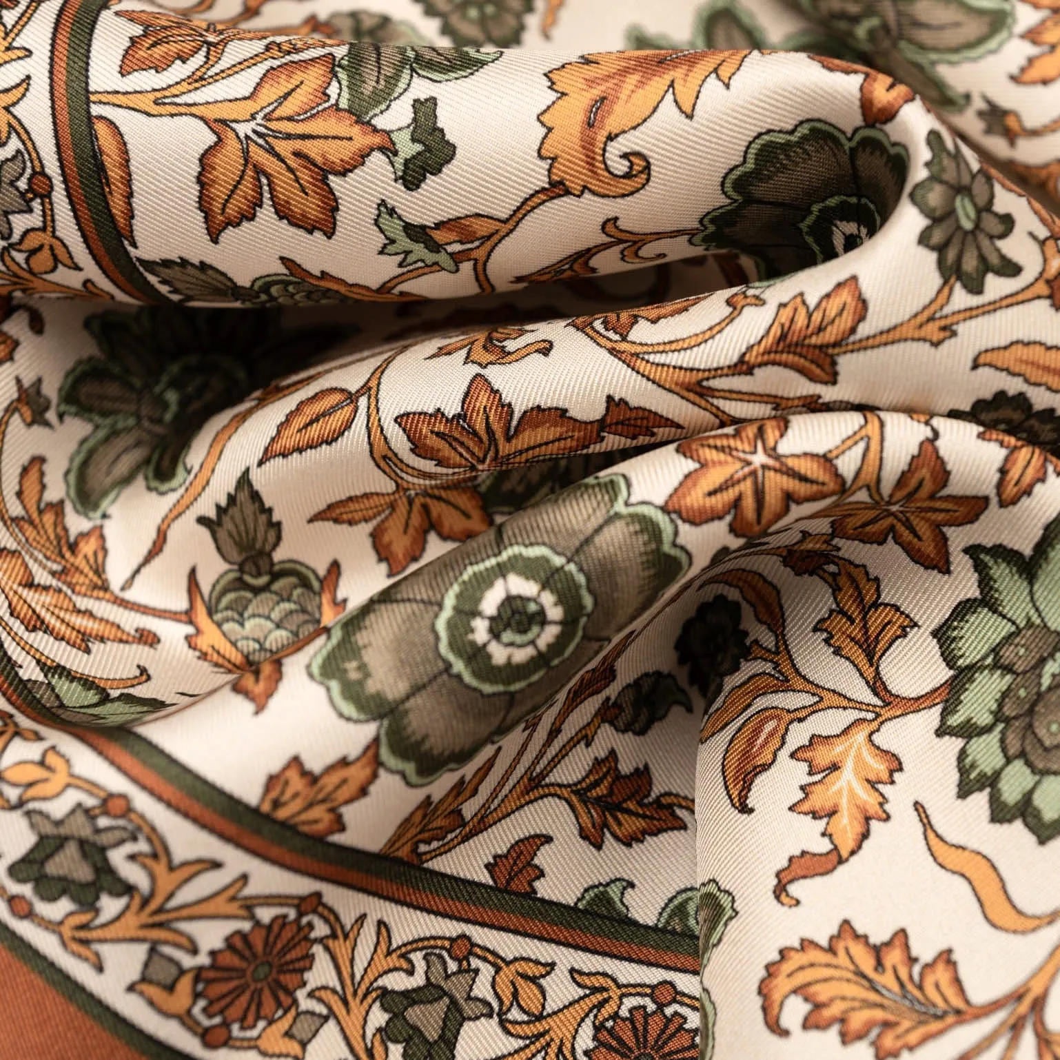Ibiza - Silk Pocket Square - Terracotta
