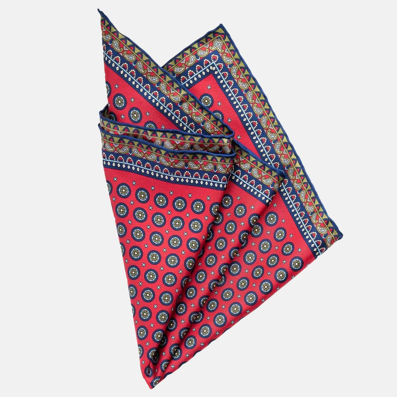 Imola - Silk Pocket Square - Cranberry