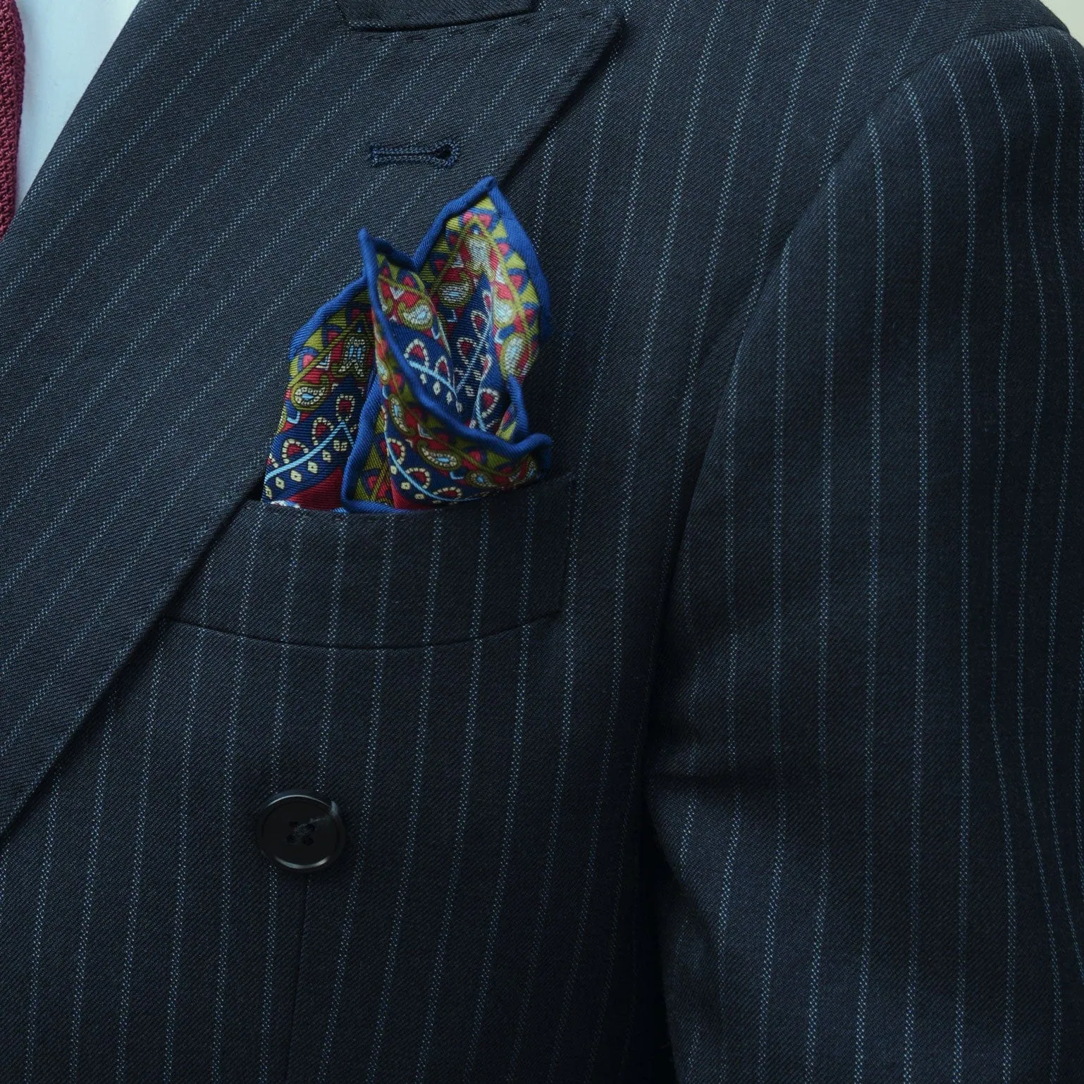 Imola - Silk Pocket Square - Cranberry
