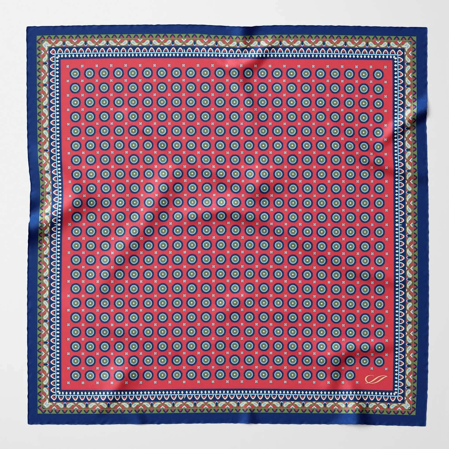 Imola - Silk Pocket Square - Cranberry