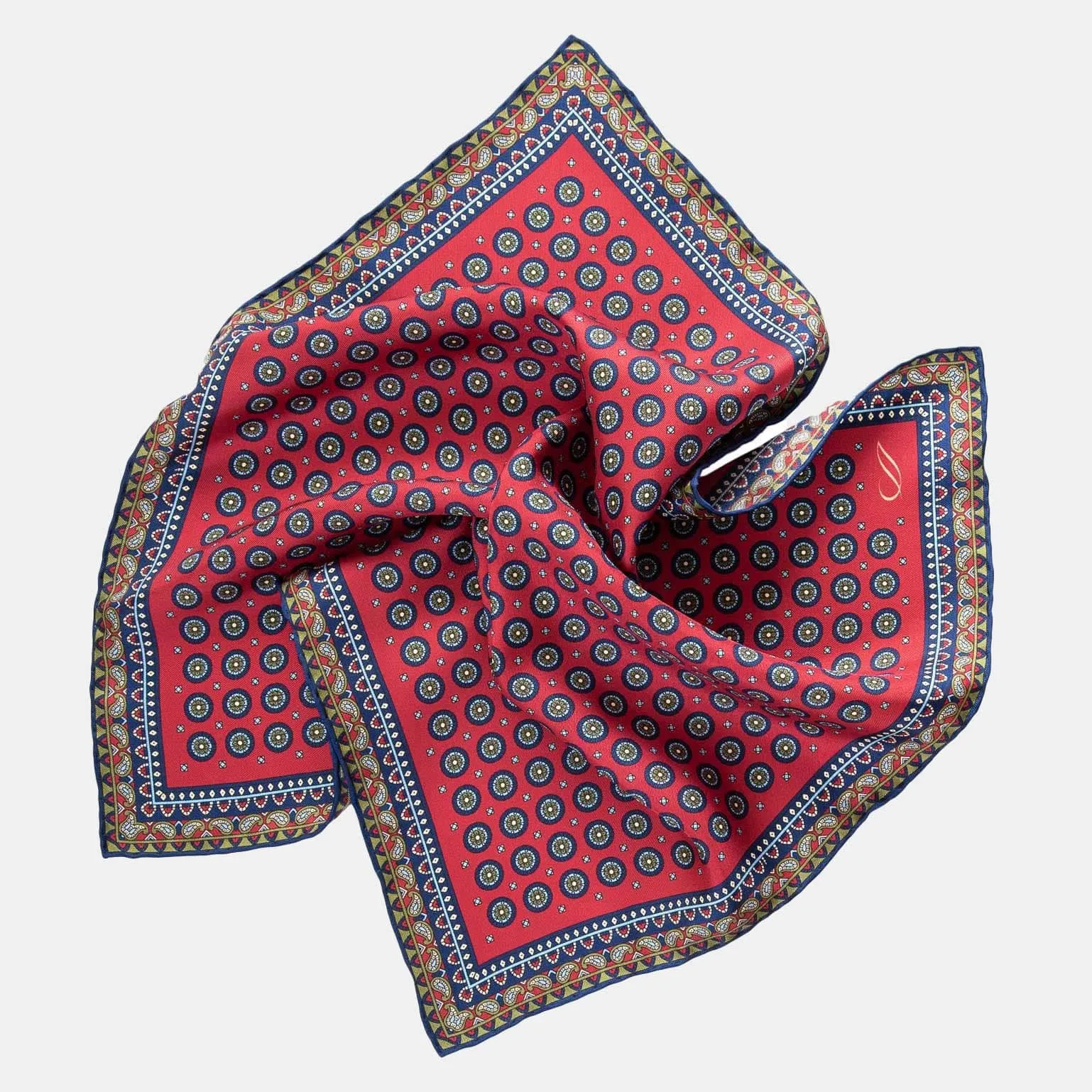 Imola - Silk Pocket Square - Cranberry