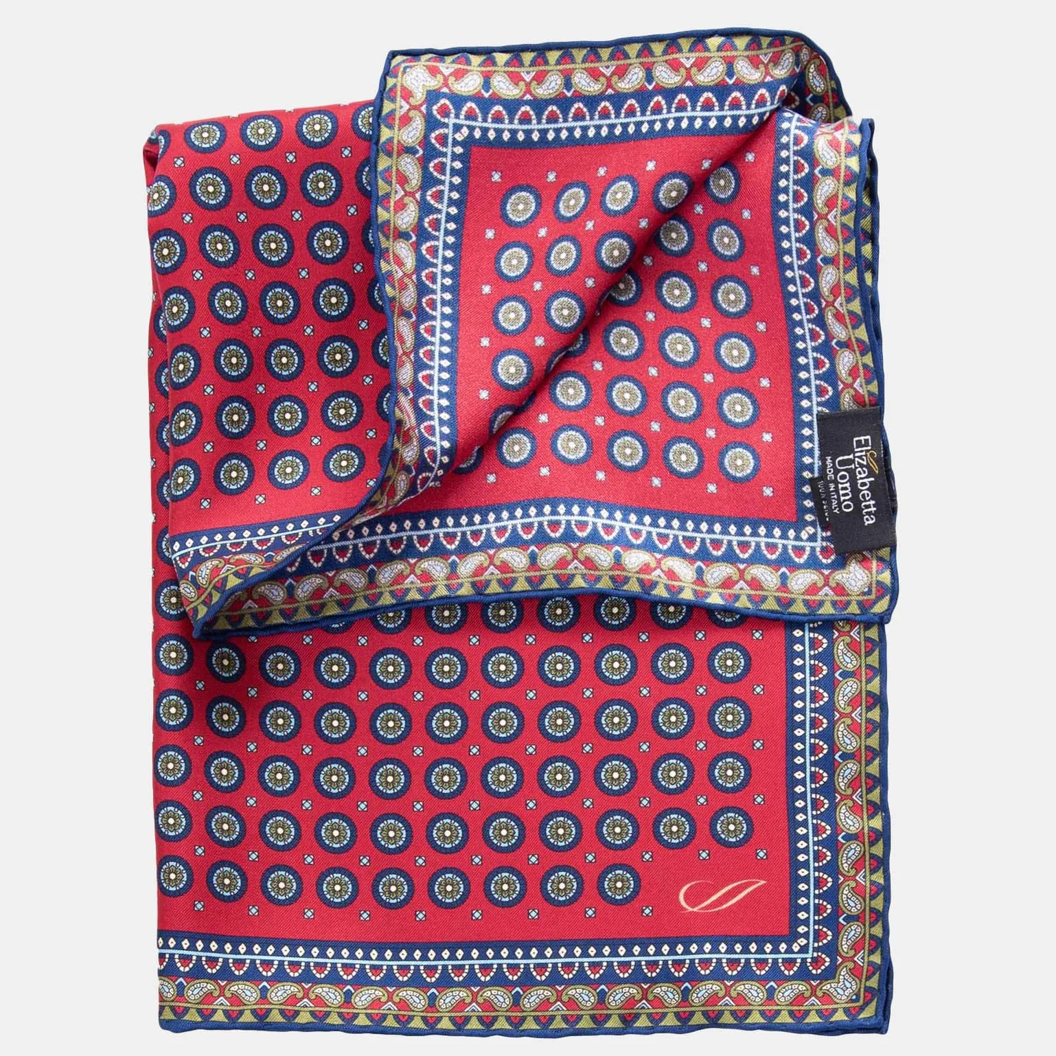 Imola - Silk Pocket Square - Cranberry