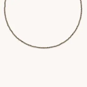 Ironstone Gemstone Necklace in 9k White Gold