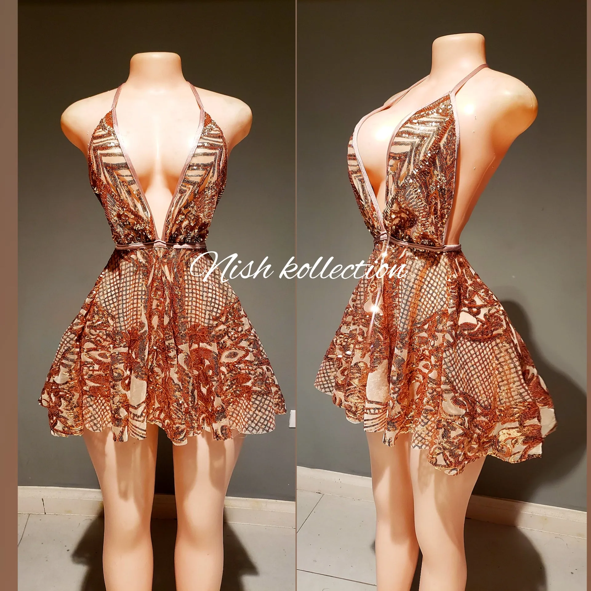 Jazzy sequin skater dress