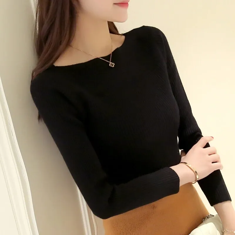 Ladies Boat Neck Knitted Sweater