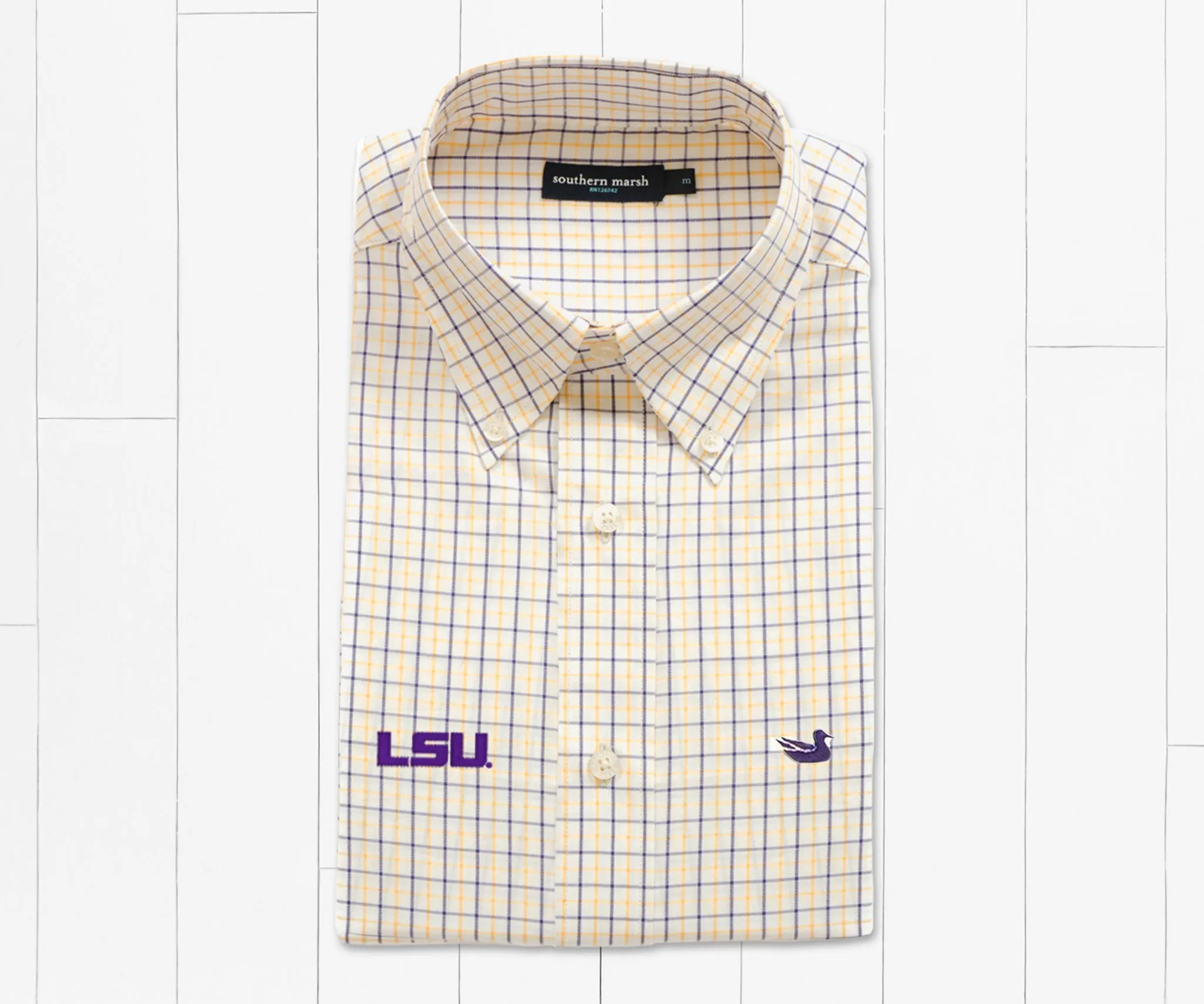 Lindley Tattersall Dress Shirt - LSU