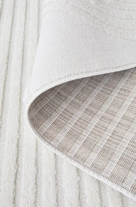 Lola Abbey White Rug