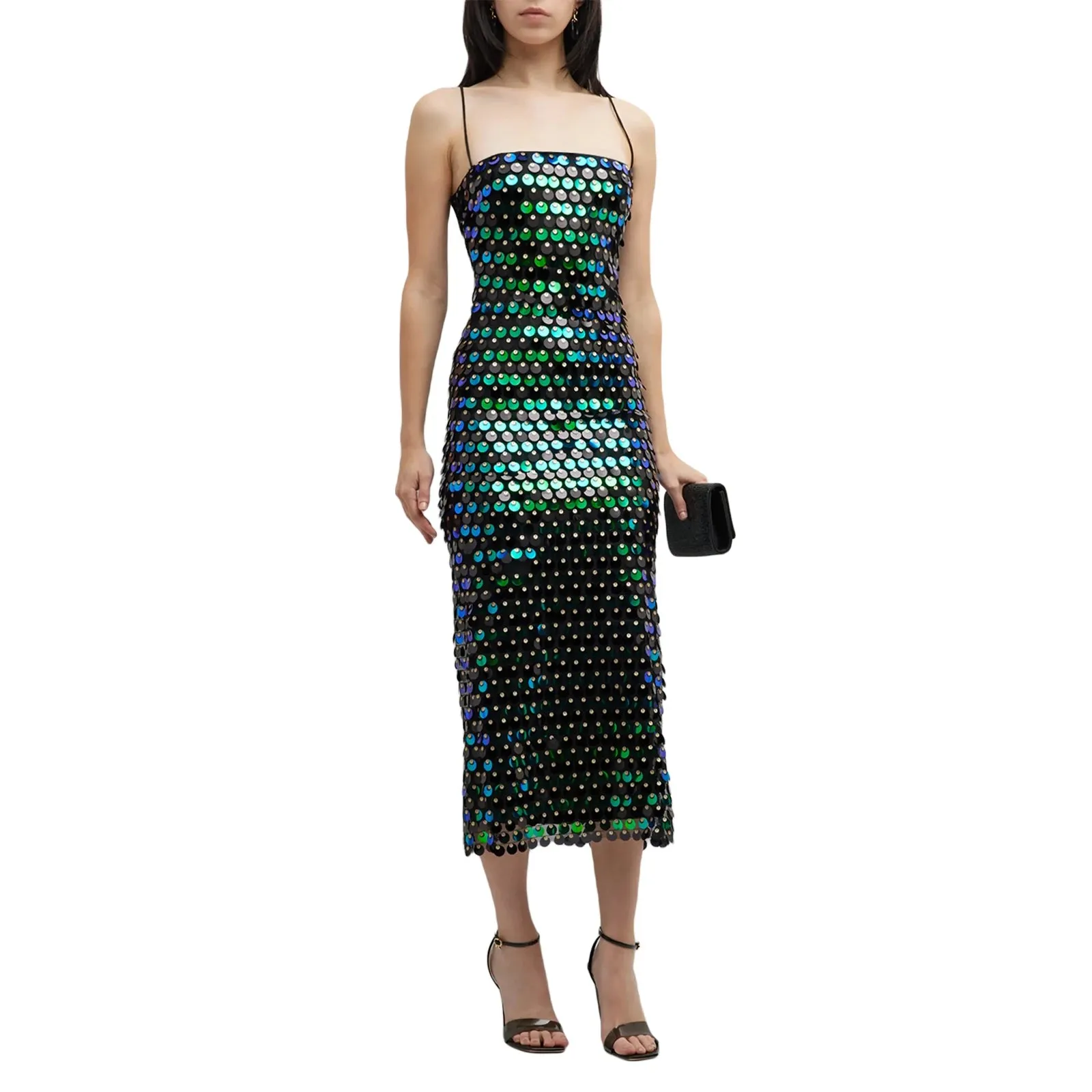 Luxury Spaghetti Strap Sleeveless Sling Cocktail Dress