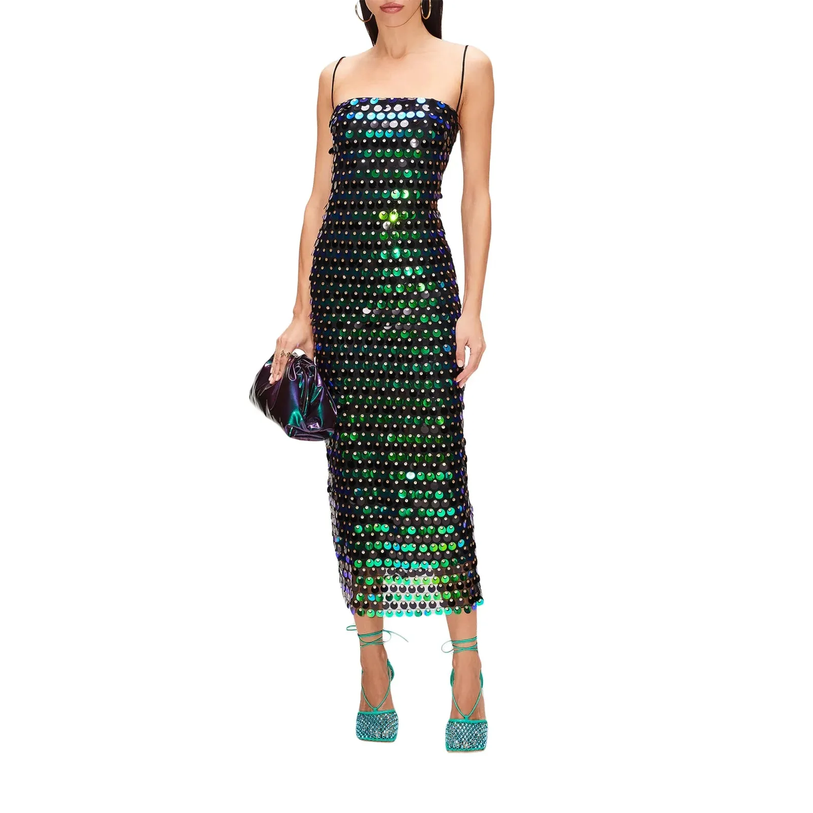 Luxury Spaghetti Strap Sleeveless Sling Cocktail Dress