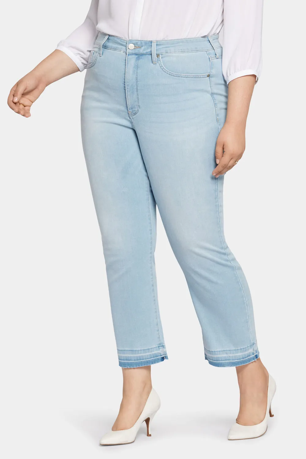 Marilyn Straight Ankle Jeans In Plus Size - Brightside