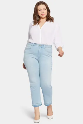 Marilyn Straight Ankle Jeans In Plus Size - Brightside