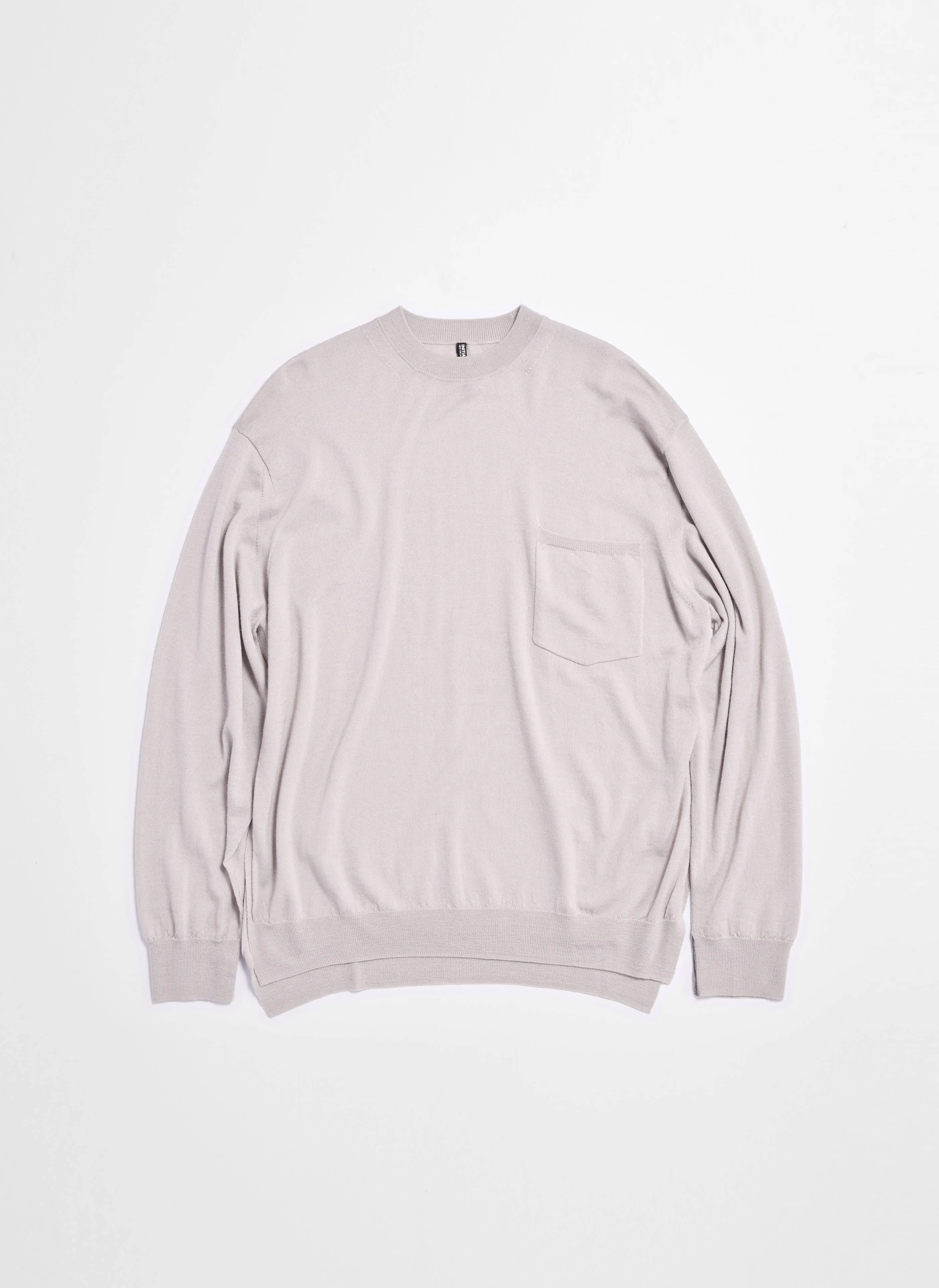 Mercerised Merinol Wool Long Sleeves Pocket Tops