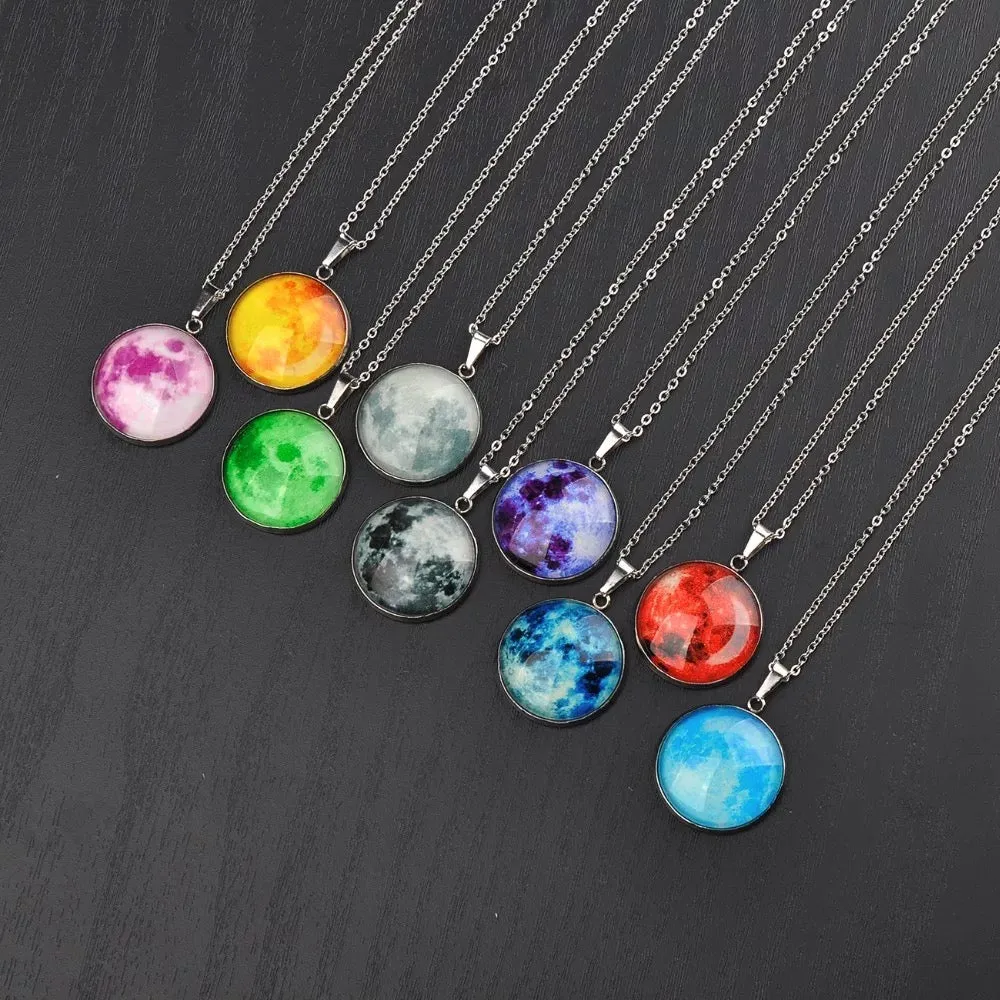 Mini Glow in the Dark Moon Pendant