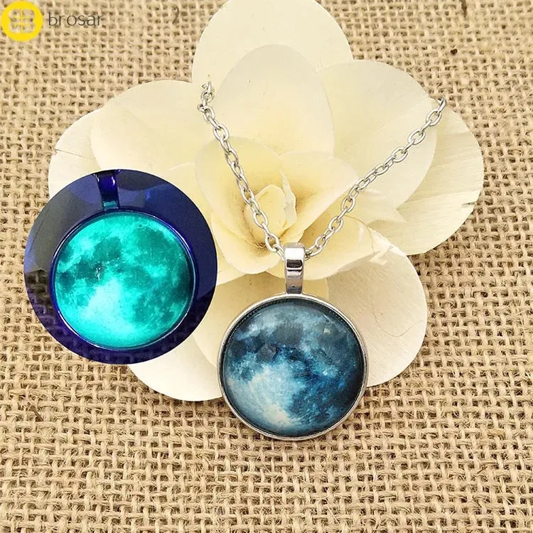 Mini Glow in the Dark Moon Pendant