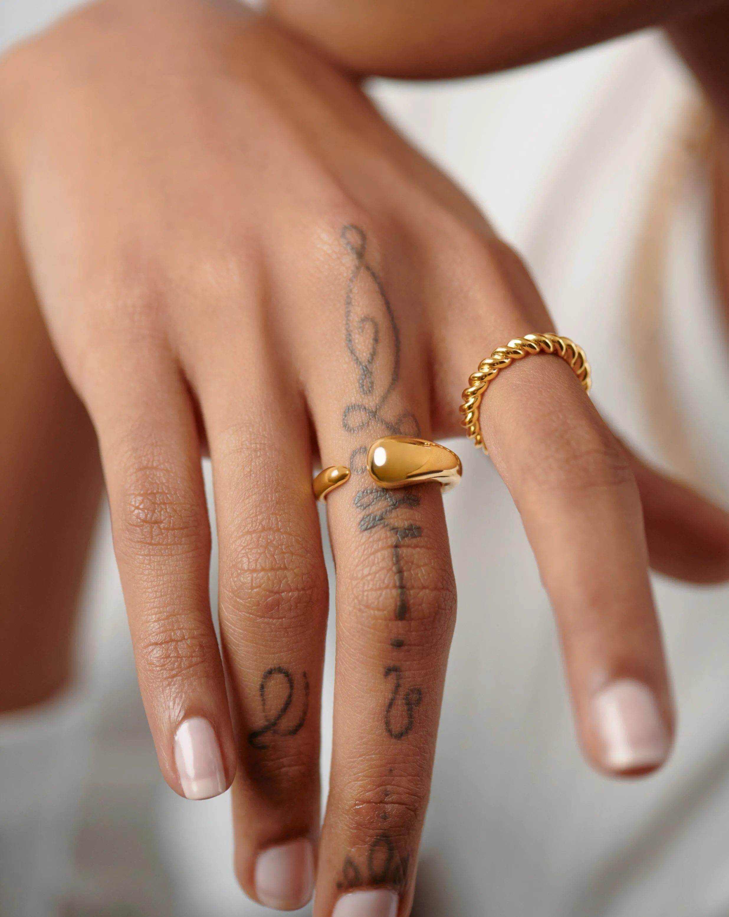 Molten Asymmetric Open Ring | 18ct Gold Plated