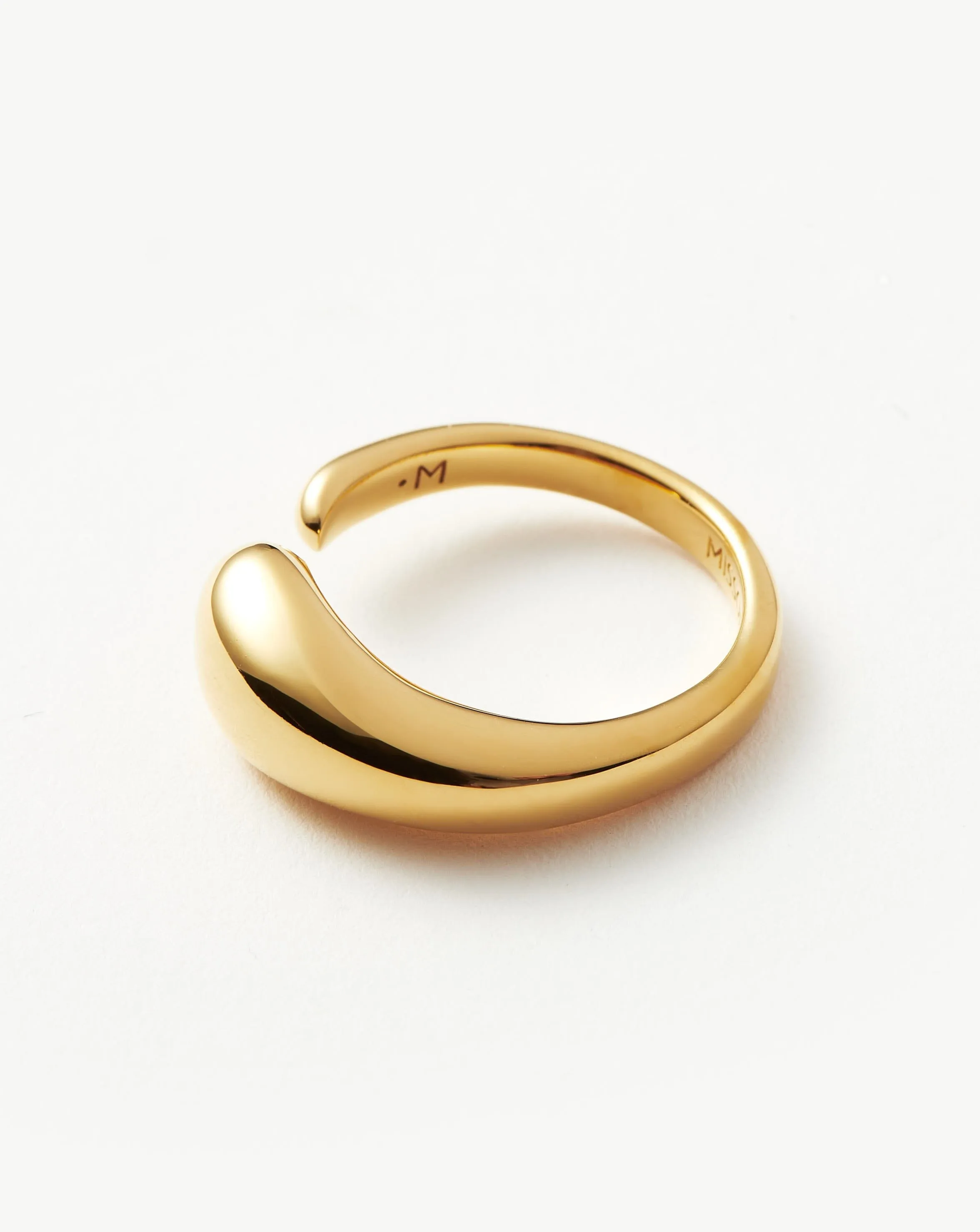 Molten Asymmetric Open Ring | 18ct Gold Plated