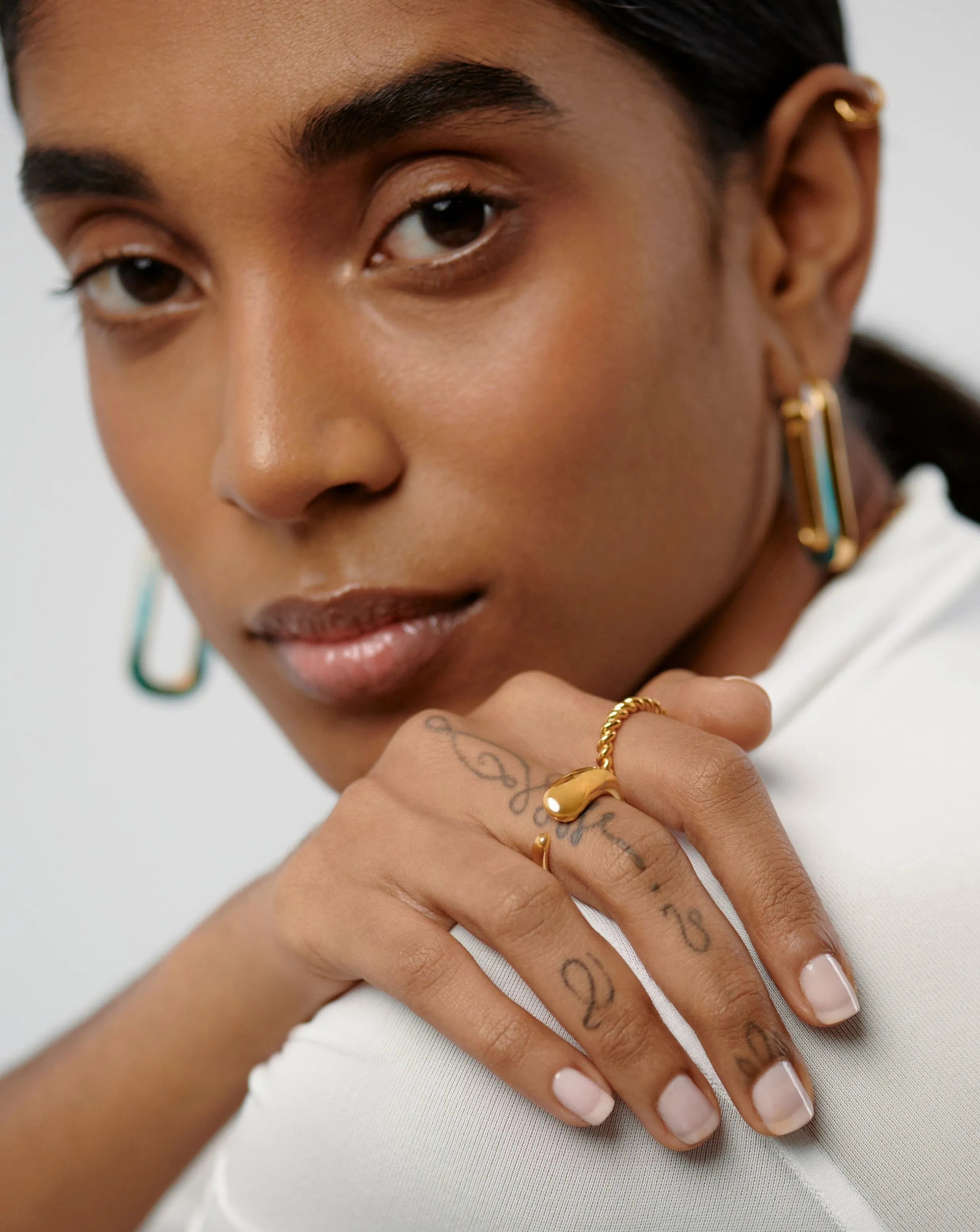 Molten Asymmetric Open Ring | 18ct Gold Plated