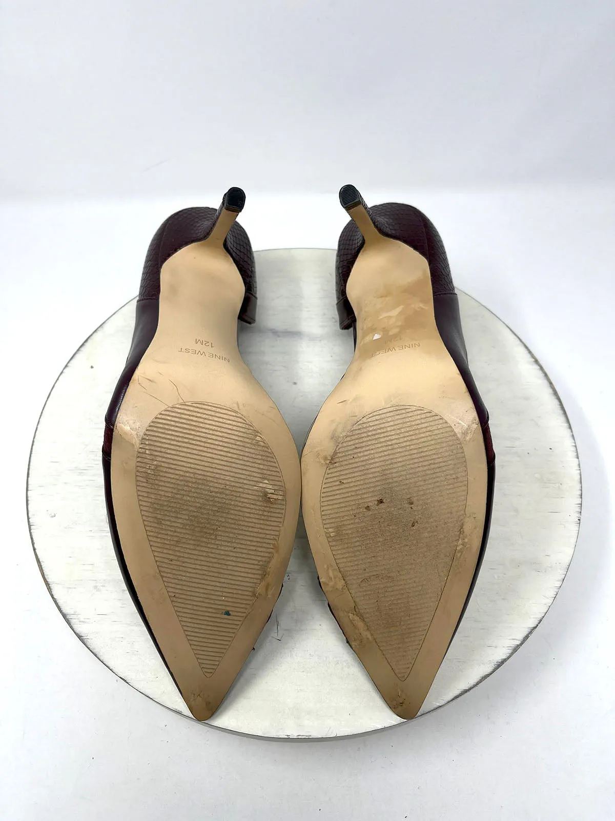 Nine West Size 12 Burgundy Heels