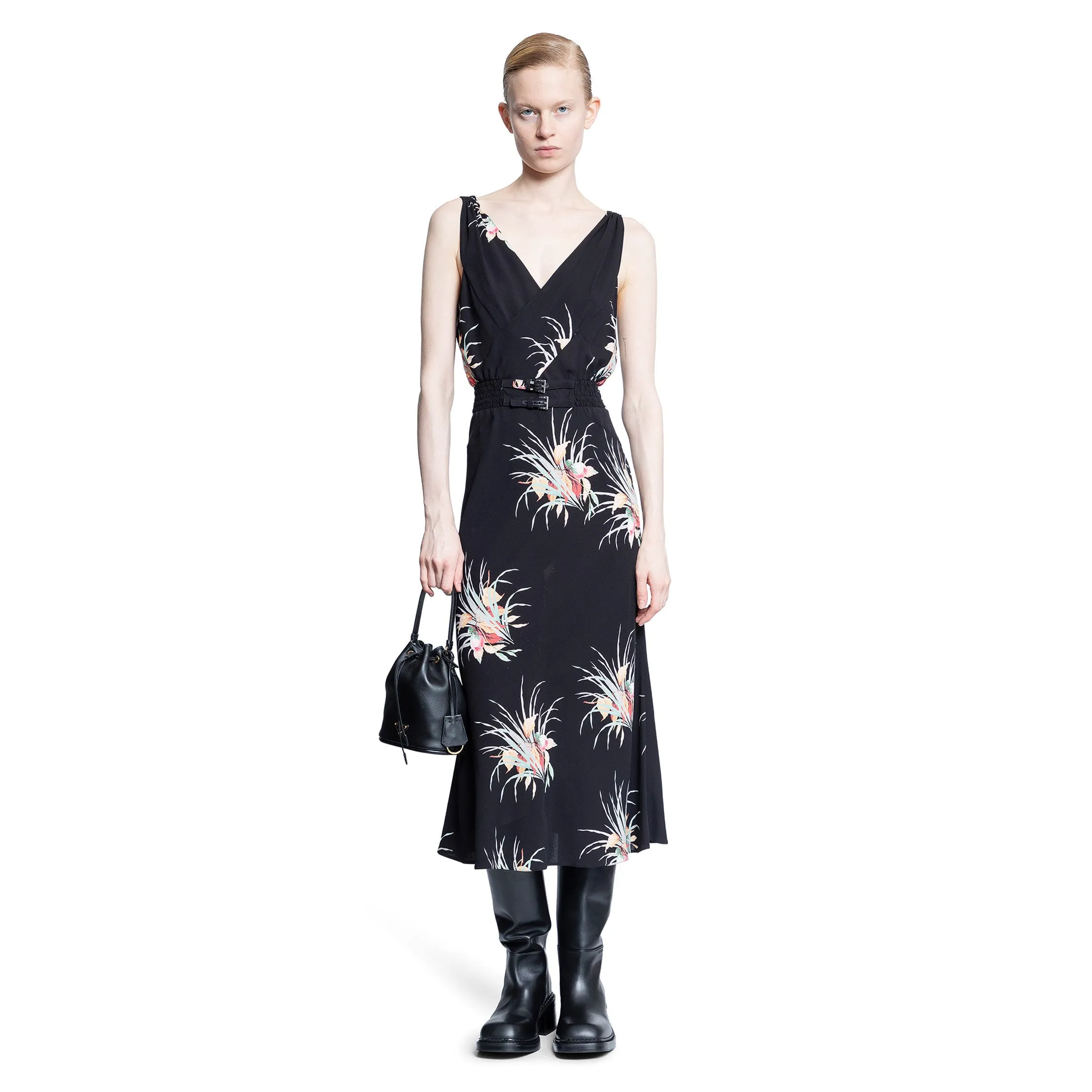 PRADA WOMAN BLACK DRESSES