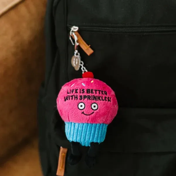 Punchkins Bites - Life is Better with Sprinkles Cupcake Plush Clip