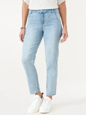 "Ab"solution® Light Blue Slim Straight High Rise Carpenter Jeans