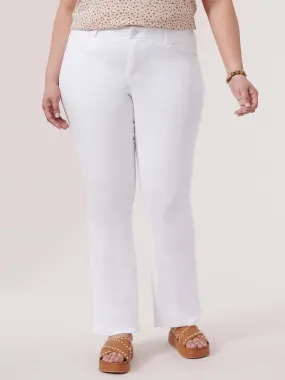 "Ab"solution® White Denim Itty Bitty Bootcut Plus Jeans