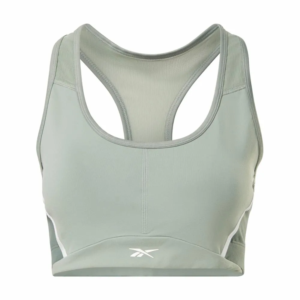 Reebok Apparel Women Lux Racer Padded Colorblock Bra HARGRN