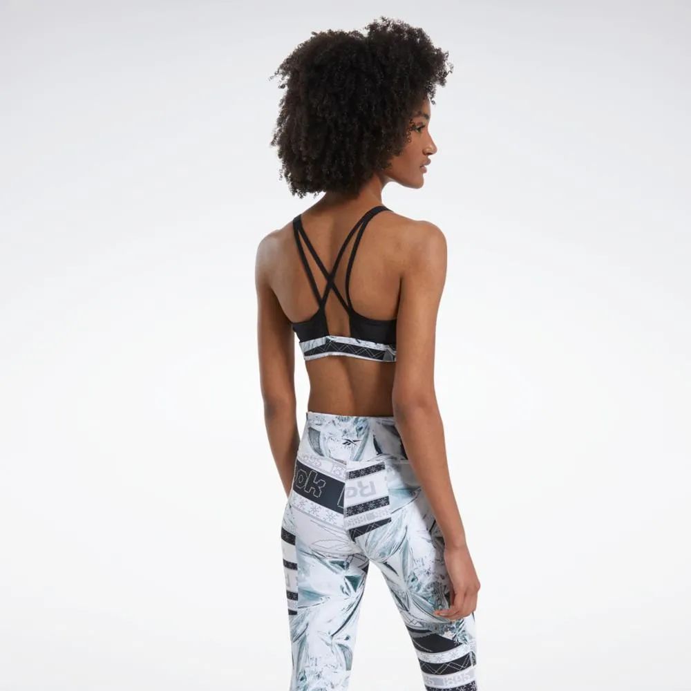 Reebok Apparel Women Medium Impact Strappy Bra GLAPNK