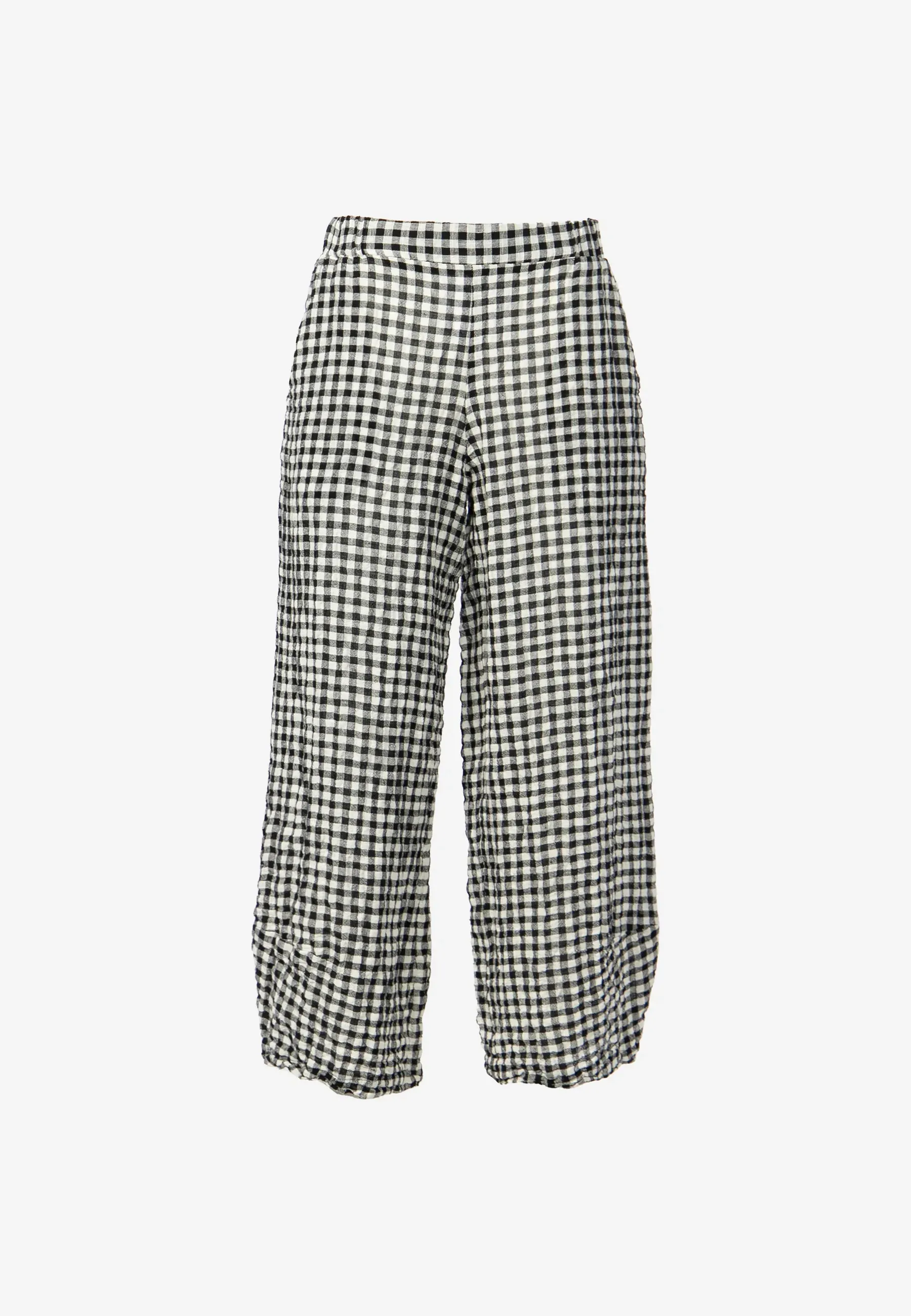 RIO Checkered gauze linen pants