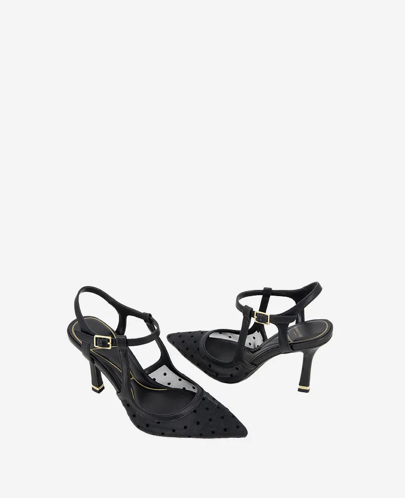 Romi Mesh Ankle Heel Slingback