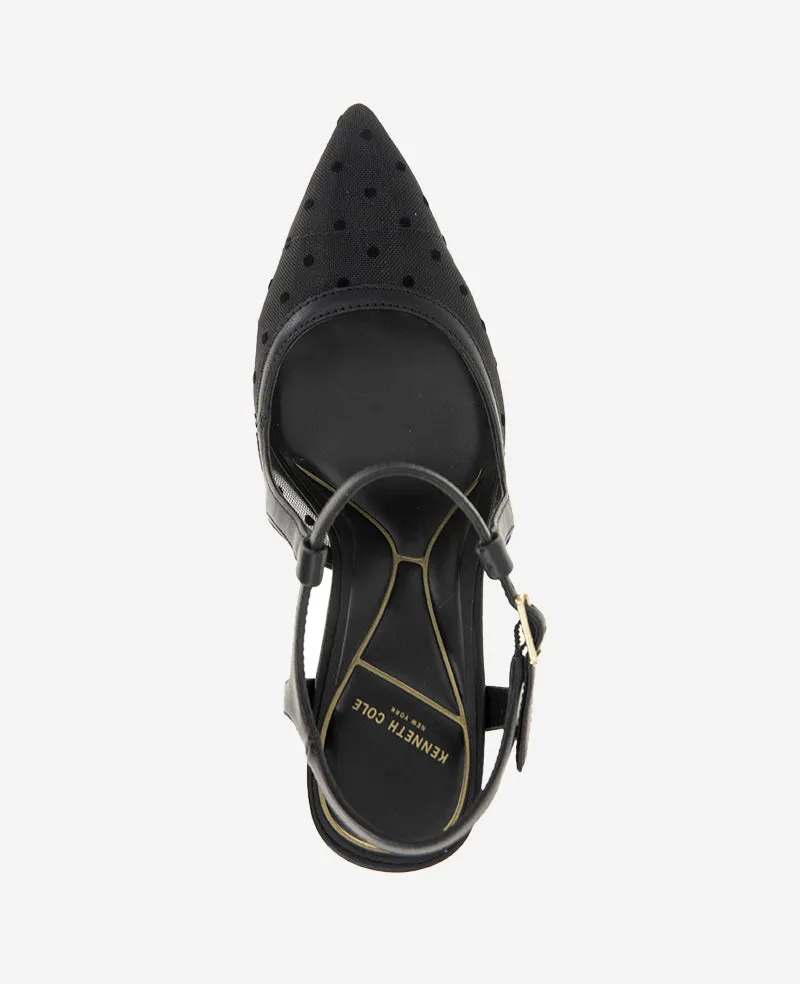 Romi Mesh Ankle Heel Slingback