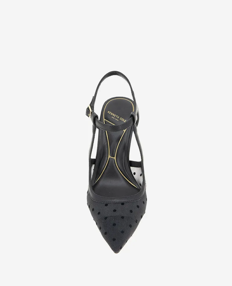 Romi Mesh Ankle Heel Slingback