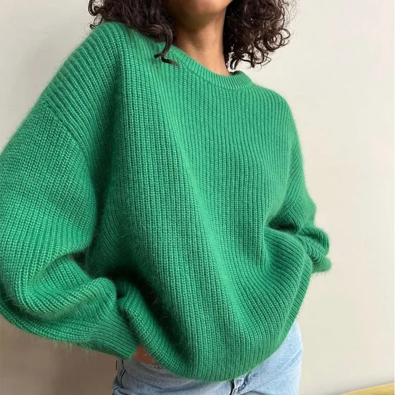 Soft Loose Knitted Cashmere Sweaters