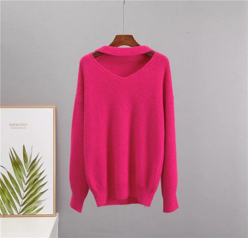 Soft Loose Knitted Cashmere Sweaters