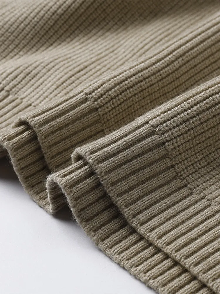 Solid Elegant Long Sleeve Knitted Sweaters