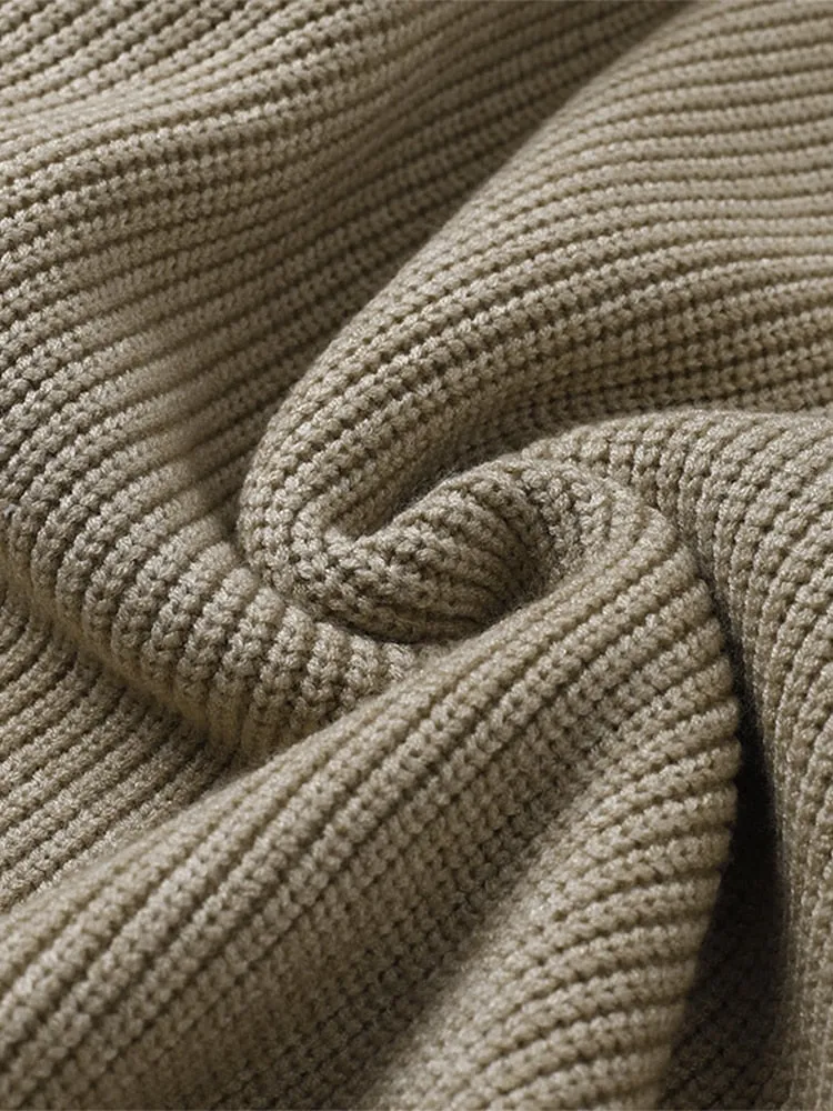 Solid Elegant Long Sleeve Knitted Sweaters