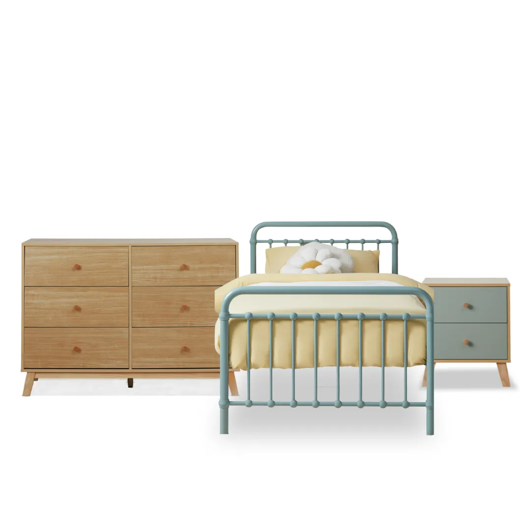 Sonata Green King Single Four Piece Bedroom Set