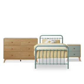 Sonata Green King Single Four Piece Bedroom Set