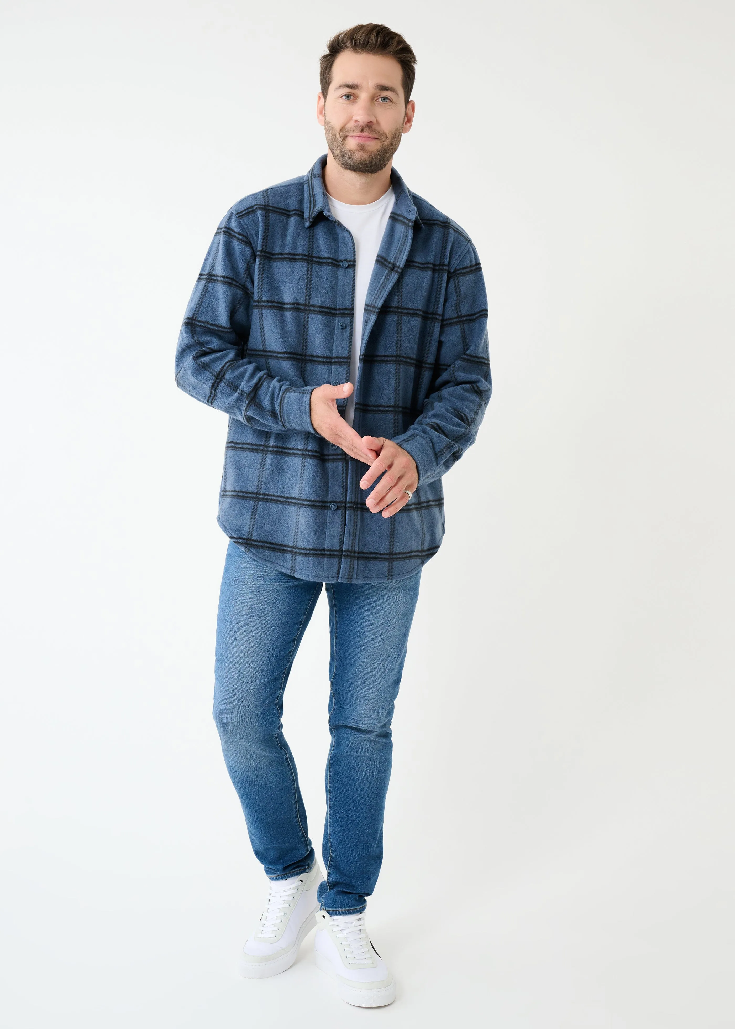 Sunday Shirt Jacket | Indigo Check