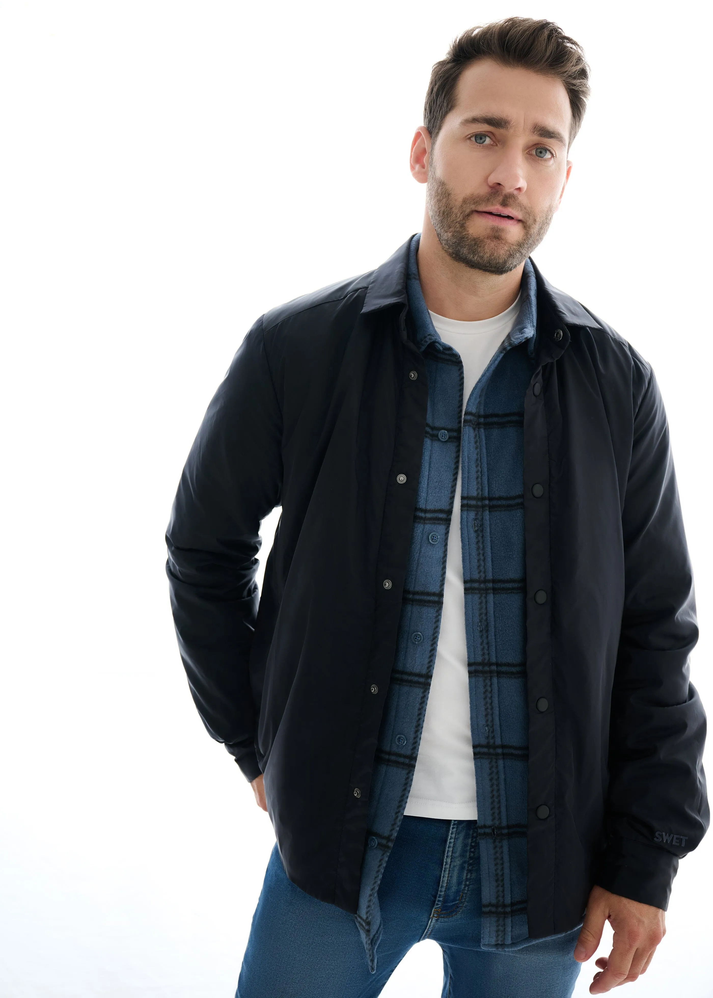 Sunday Shirt Jacket | Indigo Check