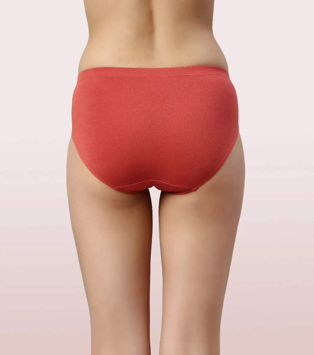 The Stretch Cotton Hipster Panty | Antimicrobial And Stain Release Finish | Cotton Spandex -Pack Of 3-Colors And Print May Vary