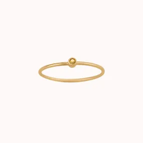 Tiny November Birthstone Ring ∙ Yellow Topaz