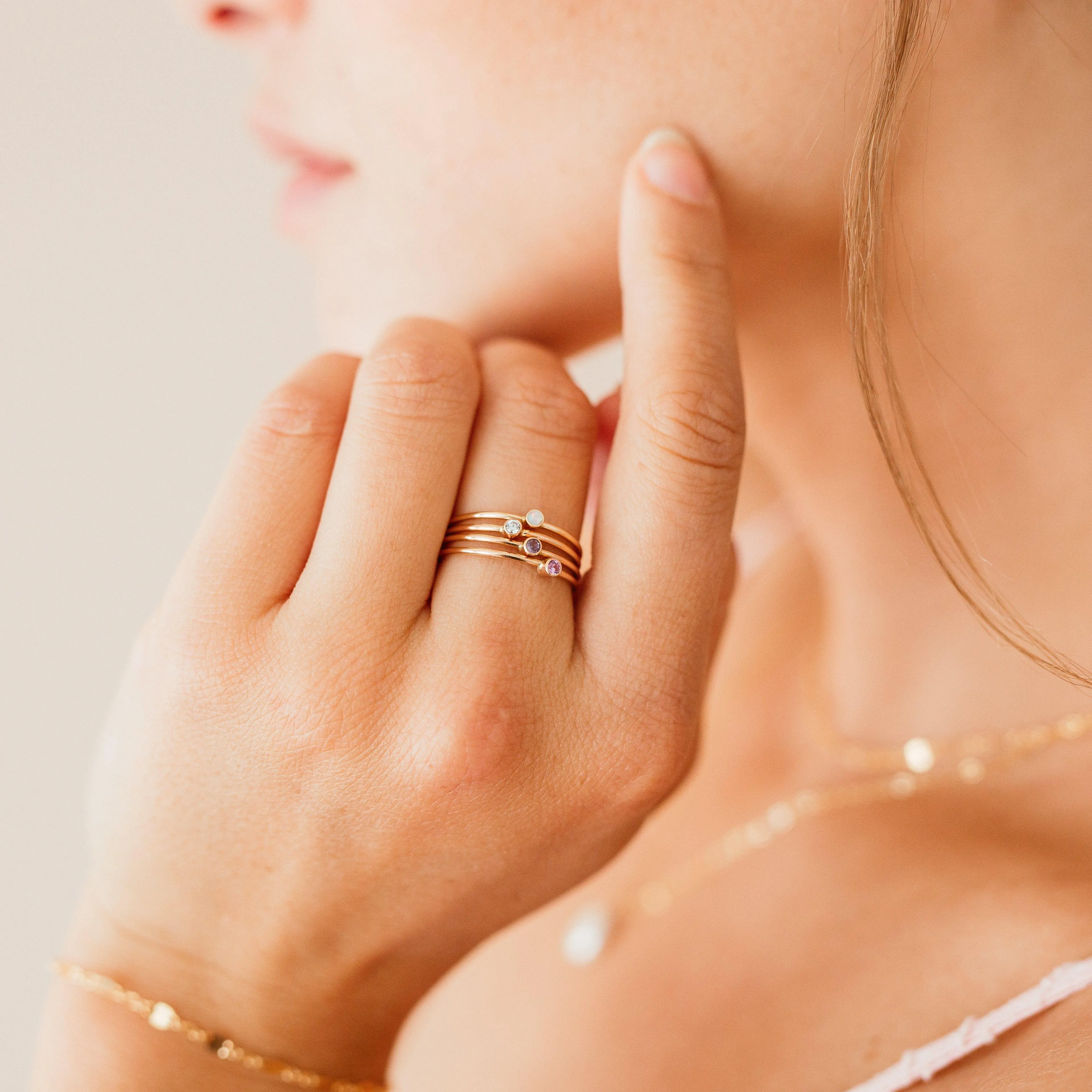 Tiny September Birthstone Ring ∙ Sapphire