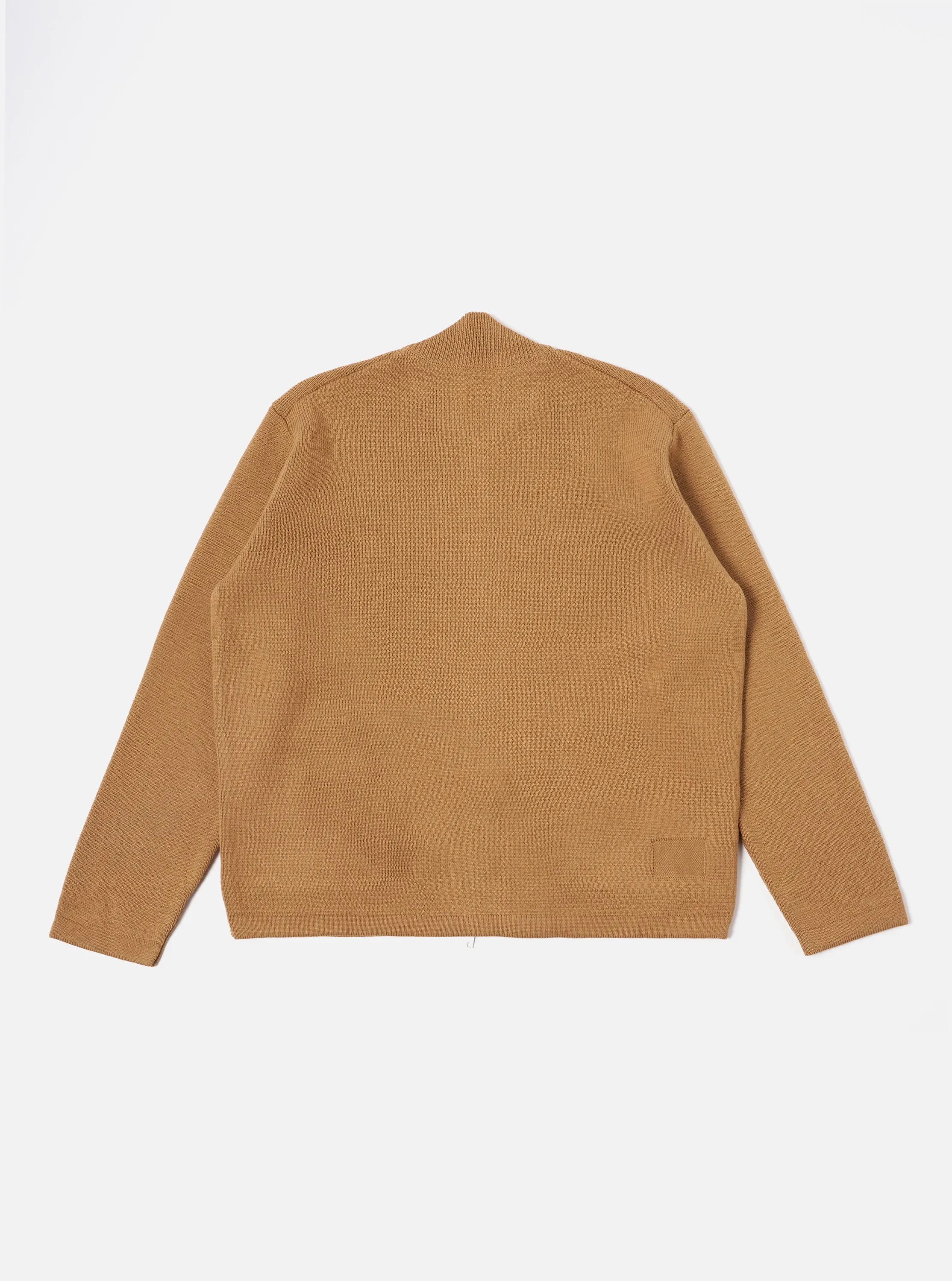 Universal Works Zip Knitwork Jacket in Sand Merino Knit