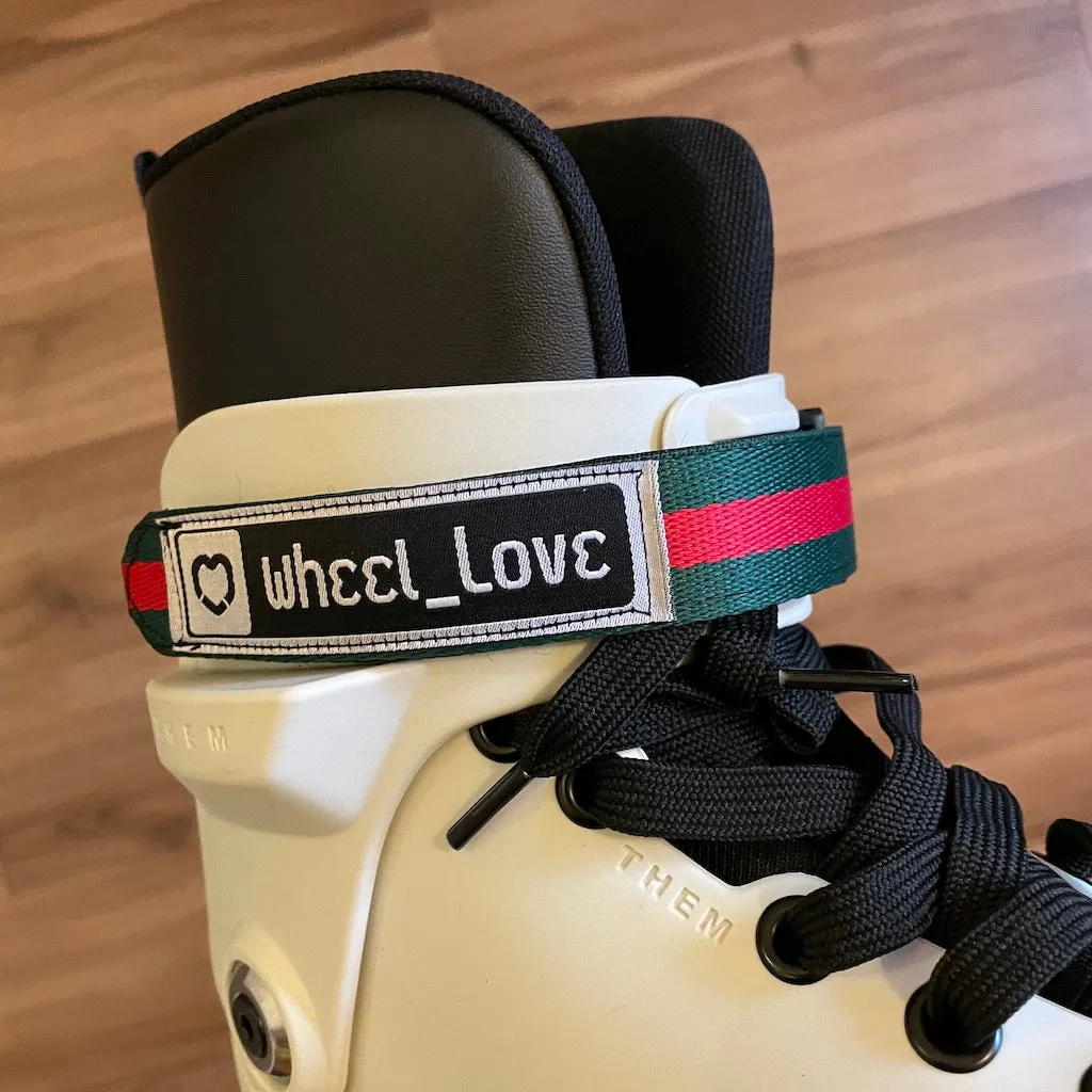 WHEEL LOVE - Orange Inline Skate Cuff / 45 Degree Straps