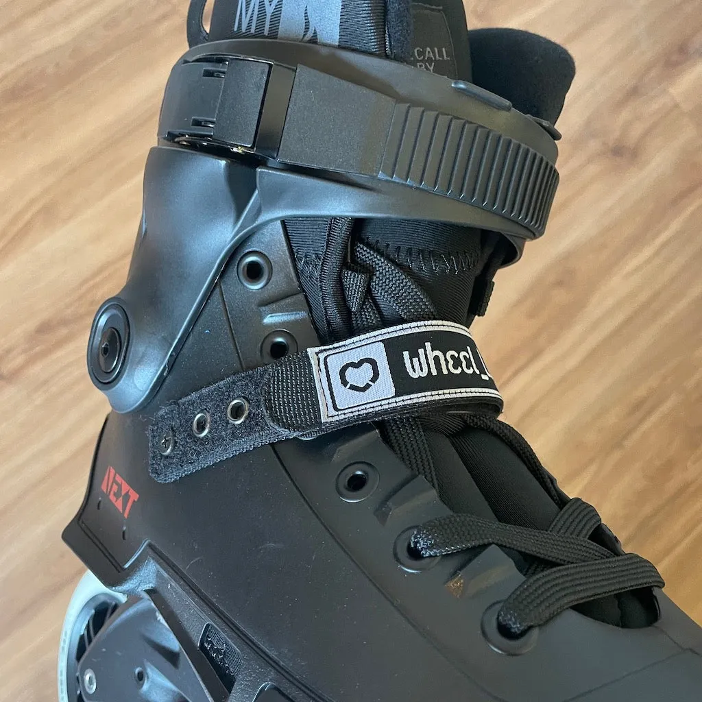 WHEEL LOVE - Orange Inline Skate Cuff / 45 Degree Straps
