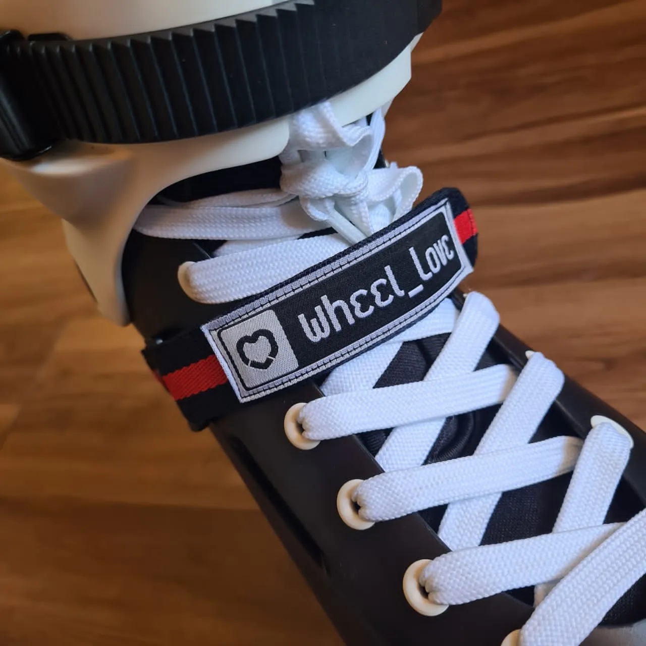 WHEEL LOVE - Orange Inline Skate Cuff / 45 Degree Straps